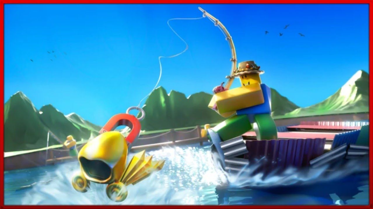 Саня играет в магнитную рыбалку в роблоксе