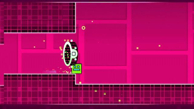 прошёл первый уровень в geometry dash на три звёздочки