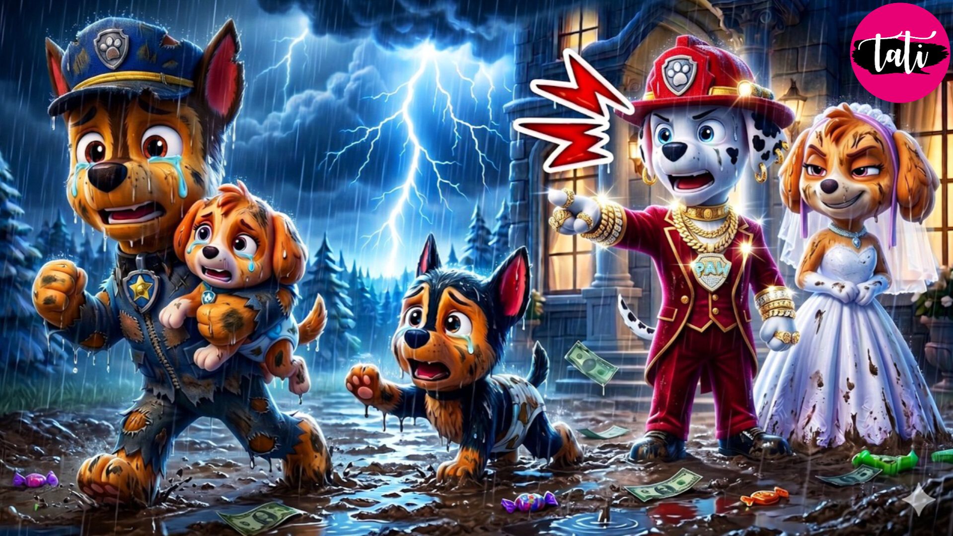 Щенячий патруль и Маршалл. Залипательное видео. Мультфильм для детей и малышей. Анимация 449