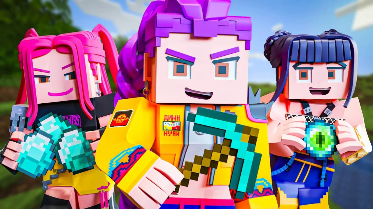 HUNTRIX, НО ОНИ ЖЕ ИЗ MINECRAFT?! Анимация KPop Demon Hunters