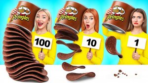 100 Слоев Еды Челлендж # Война Пранков от Candy DO