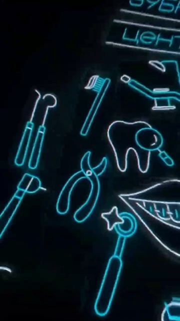 Изготовление неоновых вывесок для стоматологии от компании New Neon