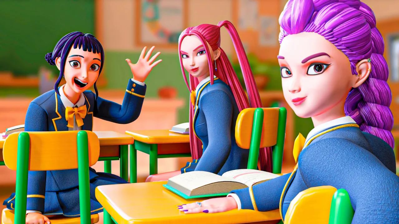 ПОДРОСТОК РУМИ В ШКОЛЕ! Аниме «Охотники на демонов» в стиле KPop