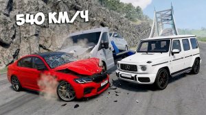 СПУСК С ГОРЫ БЕЗ ТОРМОЗОВ НА НОВЫХ ТАЧКАХ НА МАКСИМАЛЬНОЙ СКОРОСТИ В BEAM NG DRIVE!