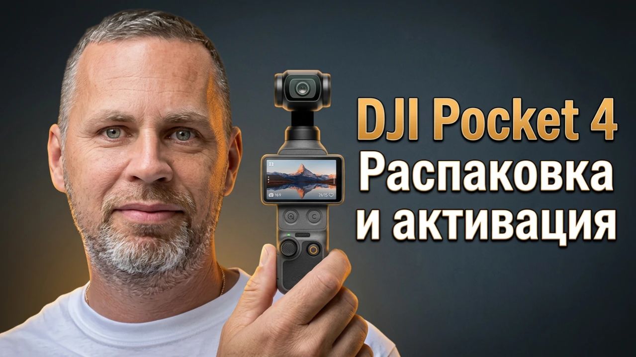DJI Pocket 4 - распаковка и активация