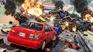 BeamNG Drive - Эпичные высокоскоростные прыжки на автомобиле