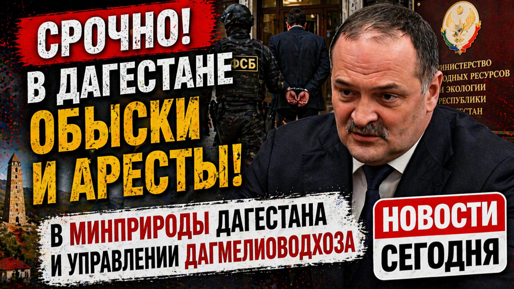 СРОЧНО! В Дагестане Обыски и Аресты В Минприроды Дагестана и управлении Дагмелиоводхоза НОВОСТИ