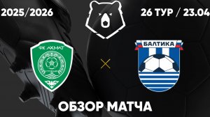 Ахмат - Балтика. Обзор матча. РПЛ, тур 26. 23.04.26