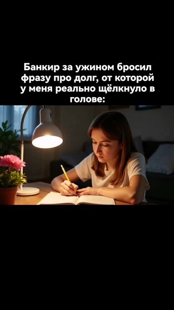 Банкир за ужином бросил фразу про долг, от которой у меня реально щёлкнуло в голове