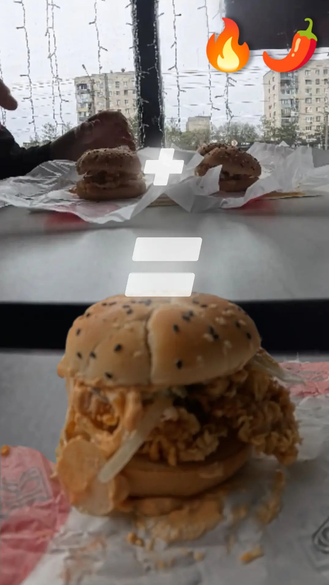 Бургер-монстр из двух Junior 