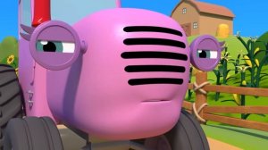 КОЛЁСА ТРАКТОРА КРУТЯТСЯ -  Wheels on the Tractor - Песенки и мультики для детей малышей про машинки