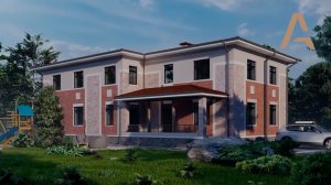 Прекрасный дом для большой семьи. Проект двухэтажного дома имеет 5 спален, сауну и террасу