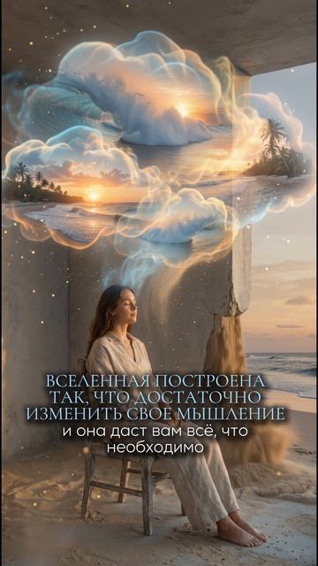 Вселенная построена так что достаточно изменить свое мышление - и она даст вам все что необходимо