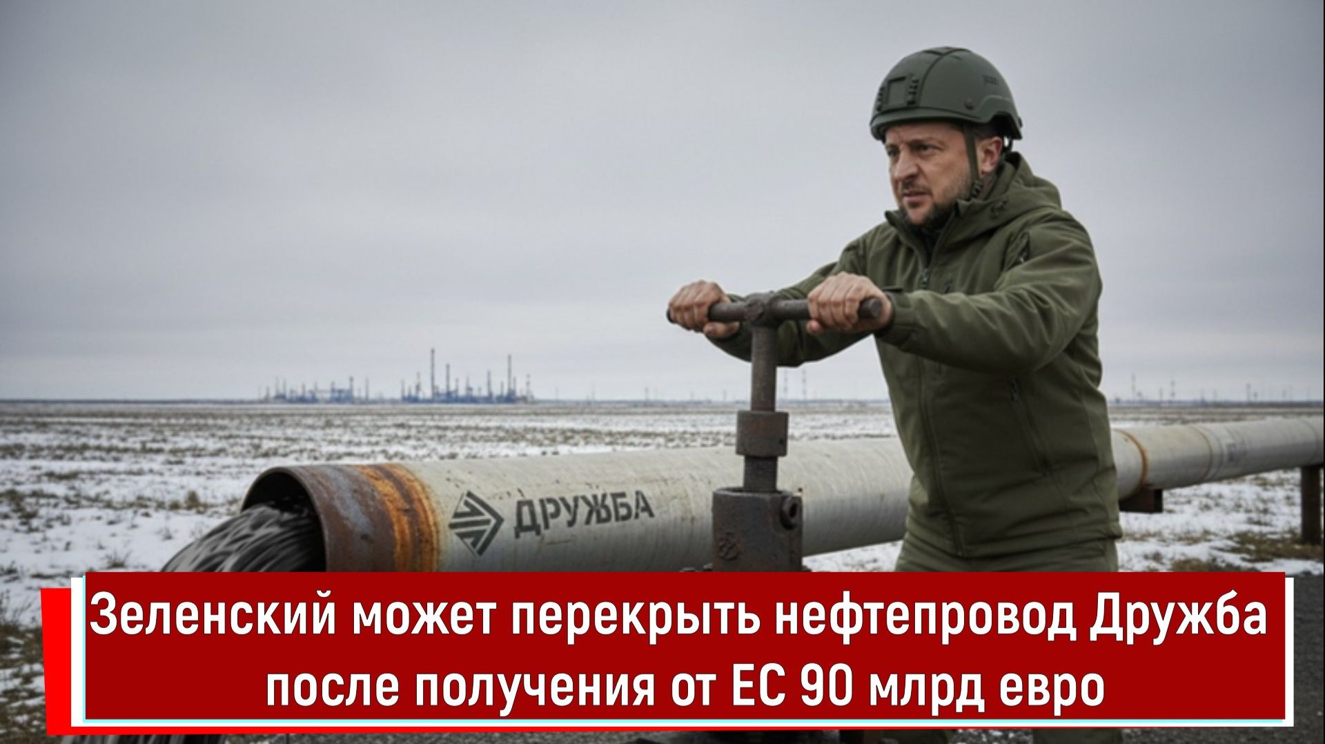Зеленский может перекрыть нефтепровод Дружба после получения от ЕС 90 млрд евро
