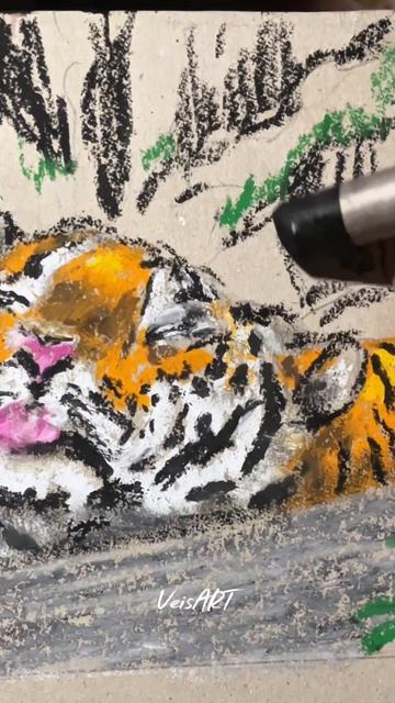 мой первый рисунок...
...масляной пастелью