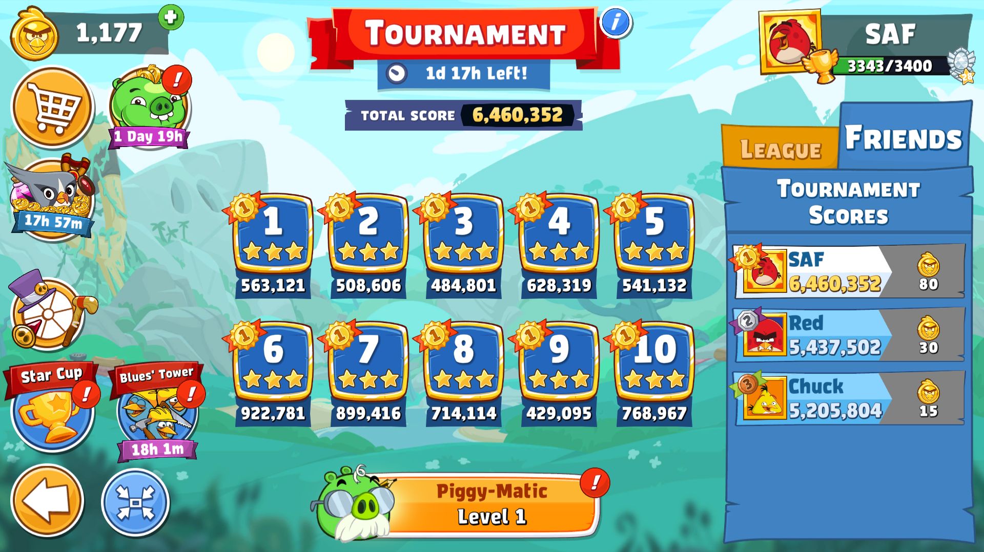 Angry Birds Friends. Турнир (23.04.2026). Все уровни 3 звезды. Прохождение от SAFa.