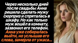 Жизненные истории/Анна спряталась в шкафу, чтобы сделать мужу сюрприз и случайно услышала ужасный ра