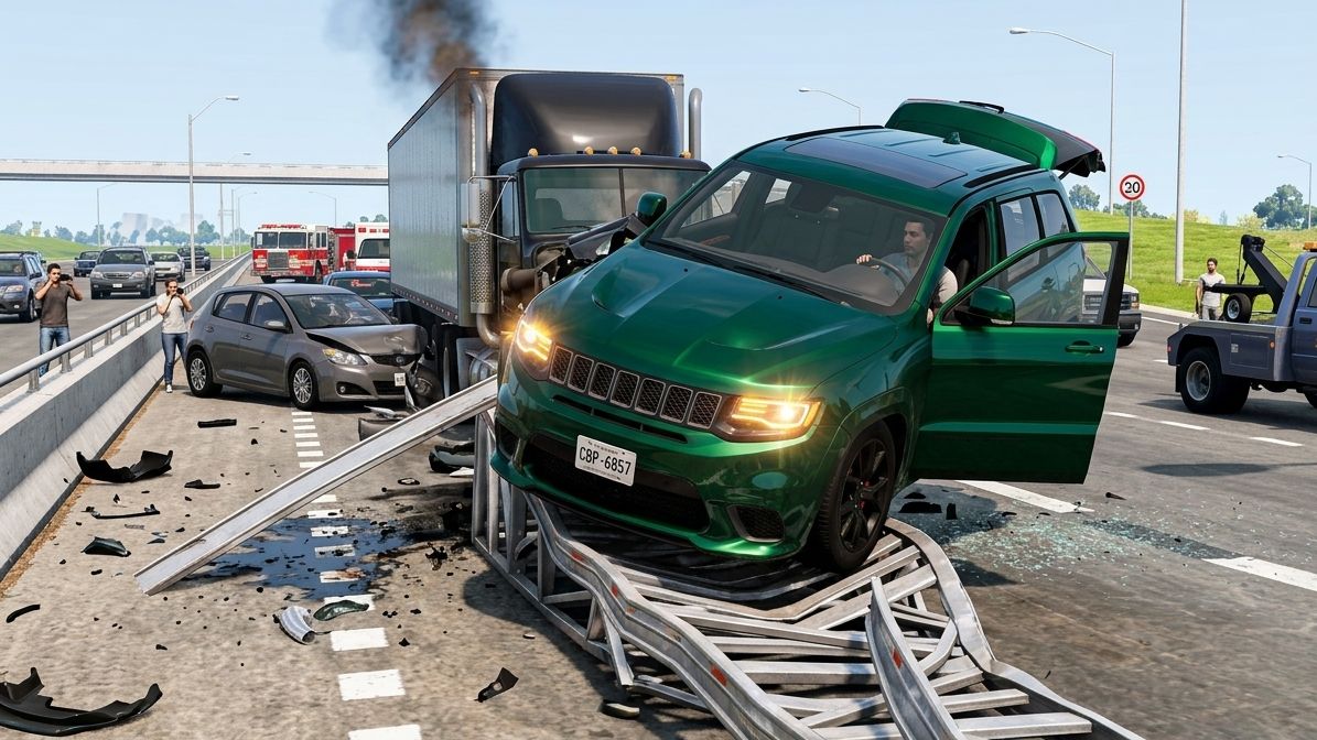 BeamNG Drive - Захватывающие аварии с переворотами