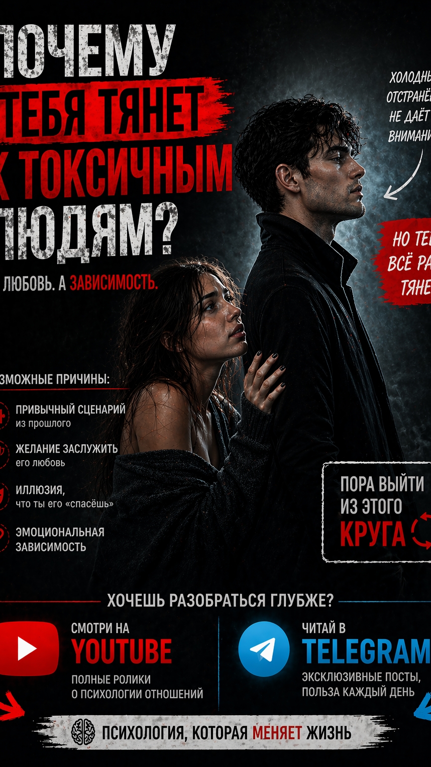 Прчему тебя тянет к холодным людям?