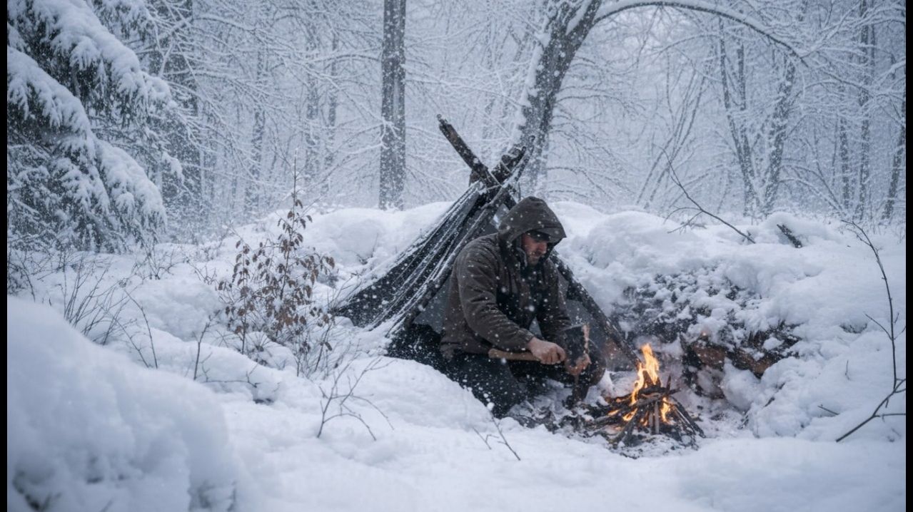 Экстремальный сольный кемпинг-марафон на выживание в диком лесу