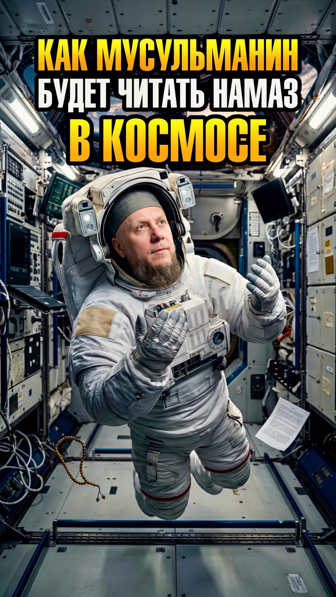 КАК МУСУЛЬМАНИН ЧИТАЕТ НАМАЗ В КОСМОСЕ? #апмрф #ислам #религия
