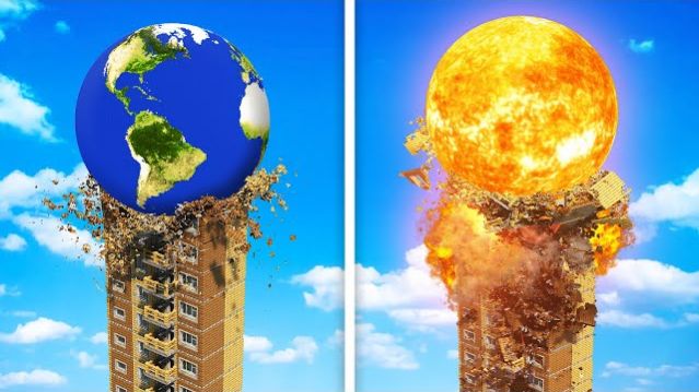 ЗЕМЛЯ ПРОТИВ ГРАВИТАЦИИ СОЛНЦА TEARDOWN КТО КРУЧЕ