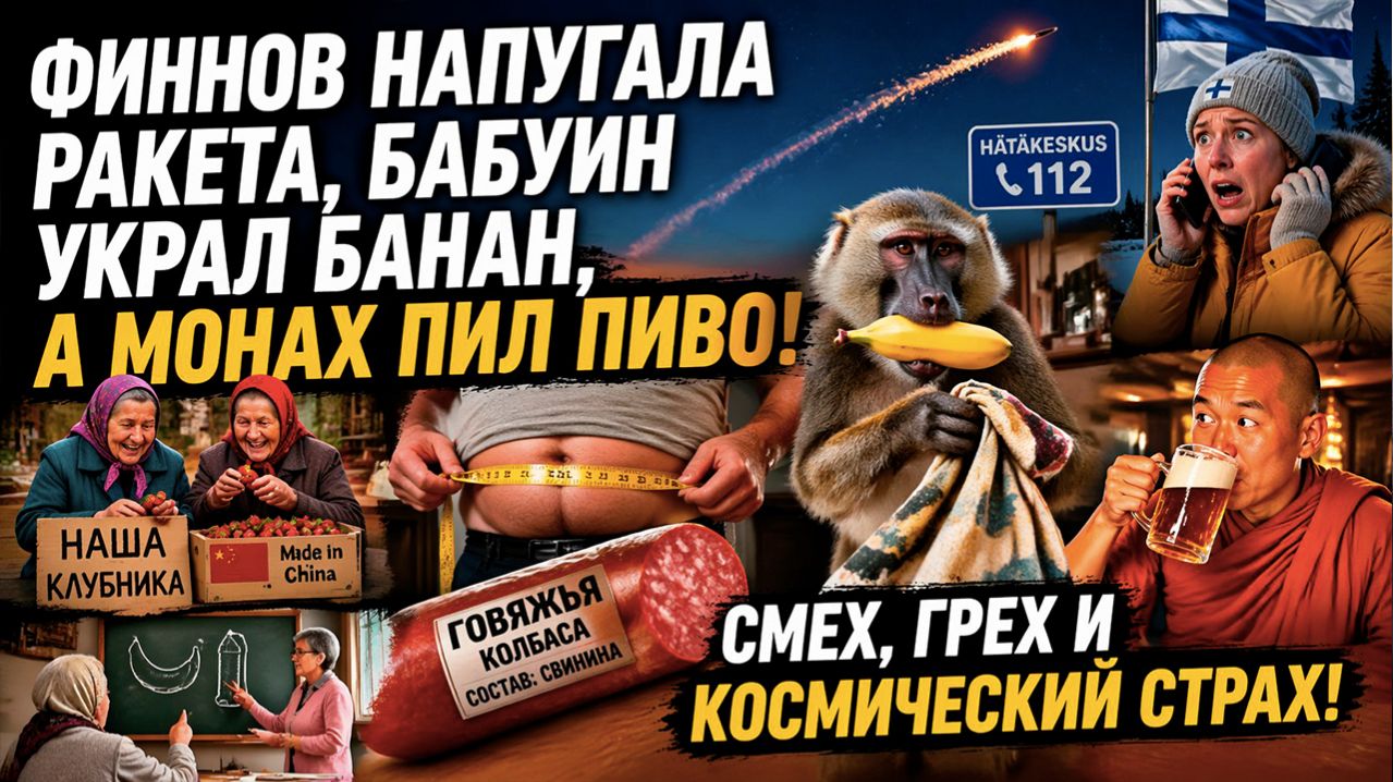 Финны звонят в МЧС из-за космоса бабуин грабит дом а пенсионерки впаривают китайскую клубнику