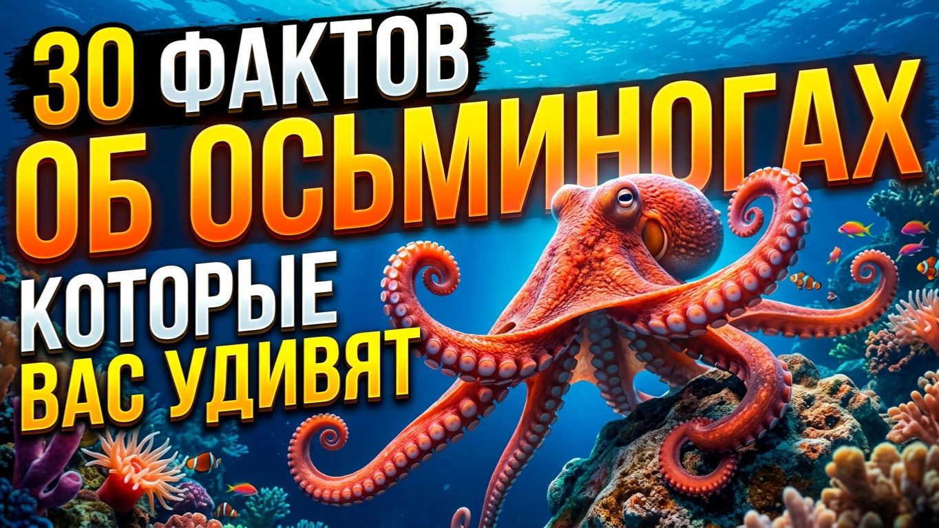 30 фактов об осминоге, которые вас удивят