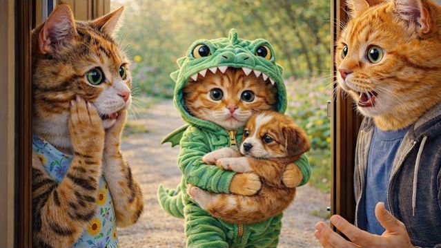 Он нашёл потерянного щенка… А то, что он сделал дальше, растопит ваше сердце ❤️🐶 #историякота