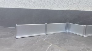 Плинтус алюминиевый L-образный серебро БРАШ (40х13х3000 мм)