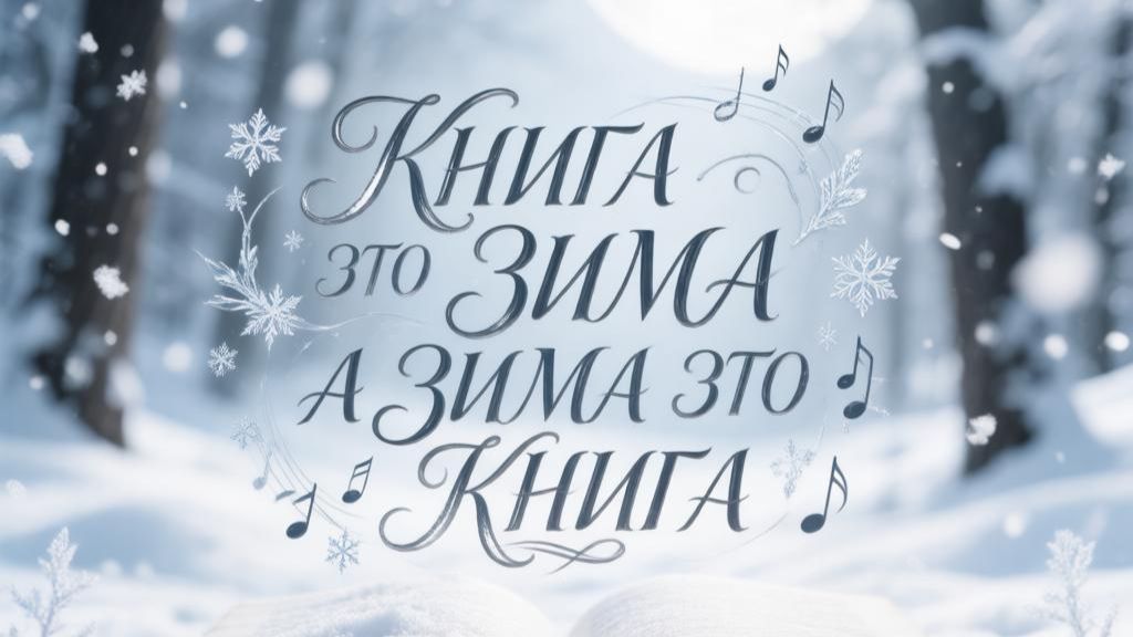 Песня Книга это зима а Зима это книга