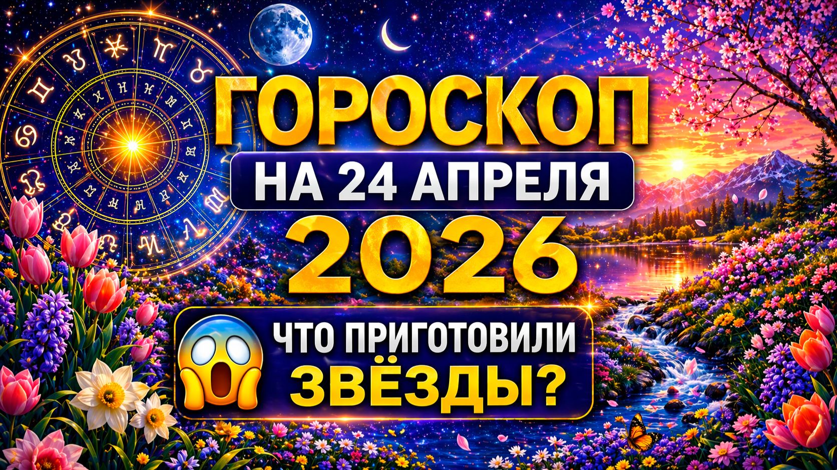 Гороскоп на 24 апреля 2026 😱 Что приготовили звёзды?