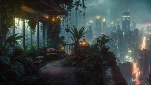 A Gloomy Ambient Cyberpunk Refuge Hidden in the Rain [PURE ATMOSPHERE]