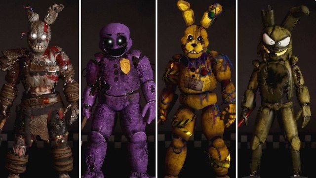 Bite By Night — демонстрация всех скинов Спрингтрапа | НОВОЕ ОБНОВЛЕНИЕ