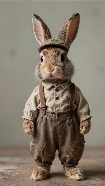 Милый кролик в модной одежде кролик мода анималистика веселье