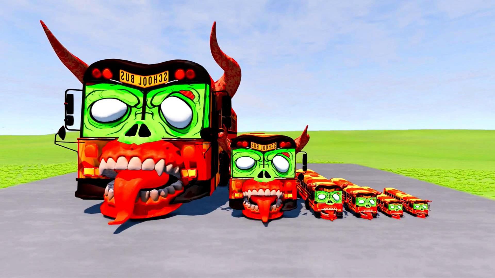 АВТОБУС МОНСТР ПРОТИВ ПОЕЗДА МУЛЬТИКИ ПРО МАШИНЫ