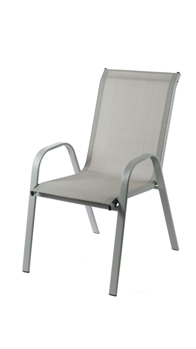 Кресло садовое Денвер 70х54 h93см, металл/текстилен, серый   427724
