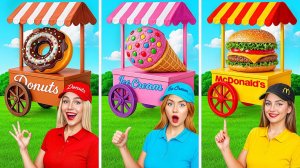 Домики Одного Цвета Челлендж # Сладости vs Шоколад vs Фастфуд от Candy DO