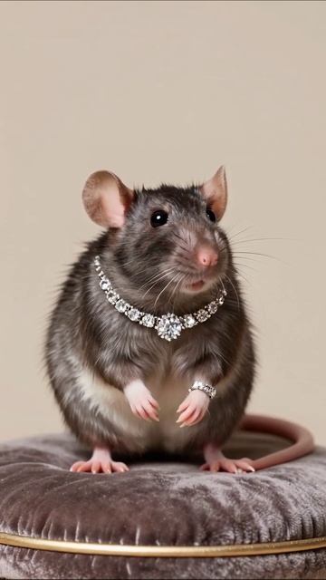 Модная крыса в драгоценностях животные крысы уморительные