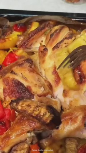 Сочная курочка с овощами на ужин😍