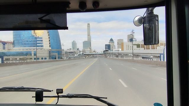 Центр Астаны. Мост через Ишим.