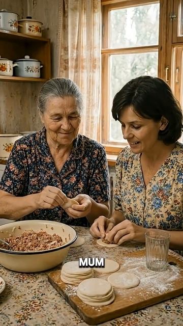 В Советском Союзе к нам приезжала мама и мы все вместе лепили домашние пельмени