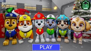 СЕМЬЯ ИЗ ЩЕНЯЧЬЕГО ПАТРУЛЯ! в РОЖДЕСТВЕНСКОЙ ТЮРЬМЕ БЕГИ за БАРРИ! #роблокс #обби