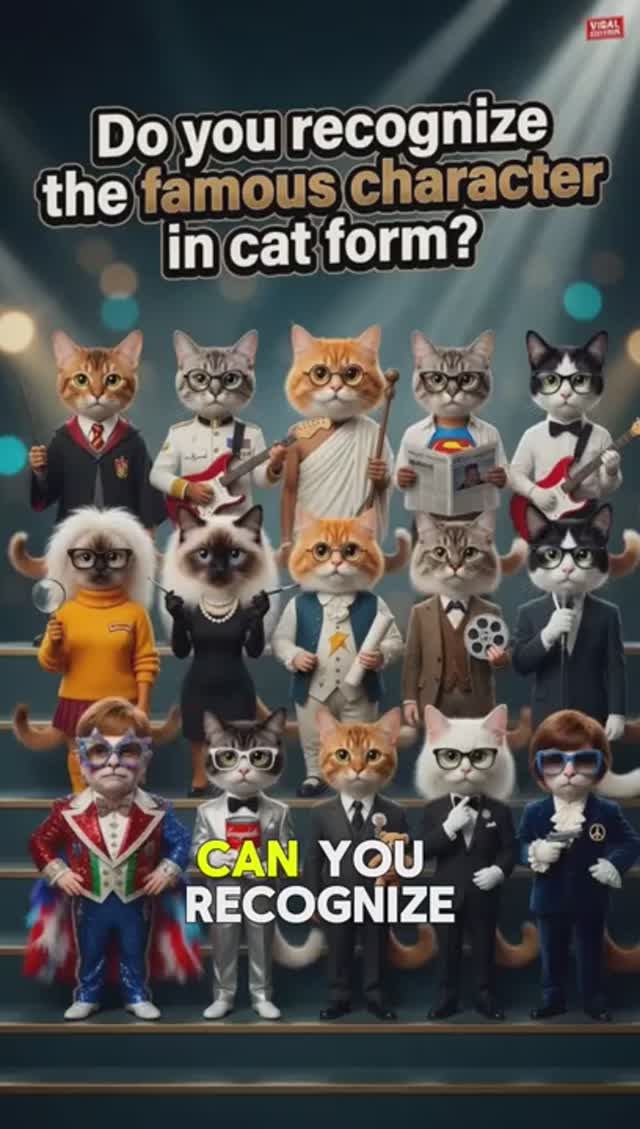 Вы узнаёте этого знаменитого персонажа в образе кота? Давайте проверим!