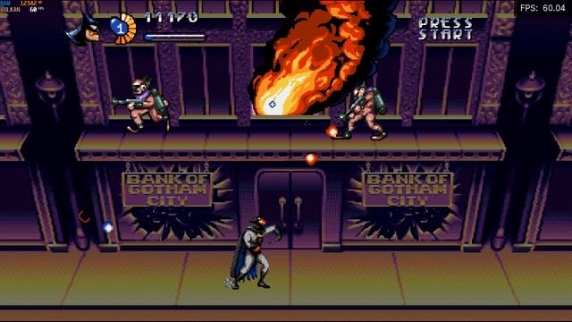 SMD The Adventures of Batman  Robin 1994 RetroArch - ядро Genesis Plus GX Wide