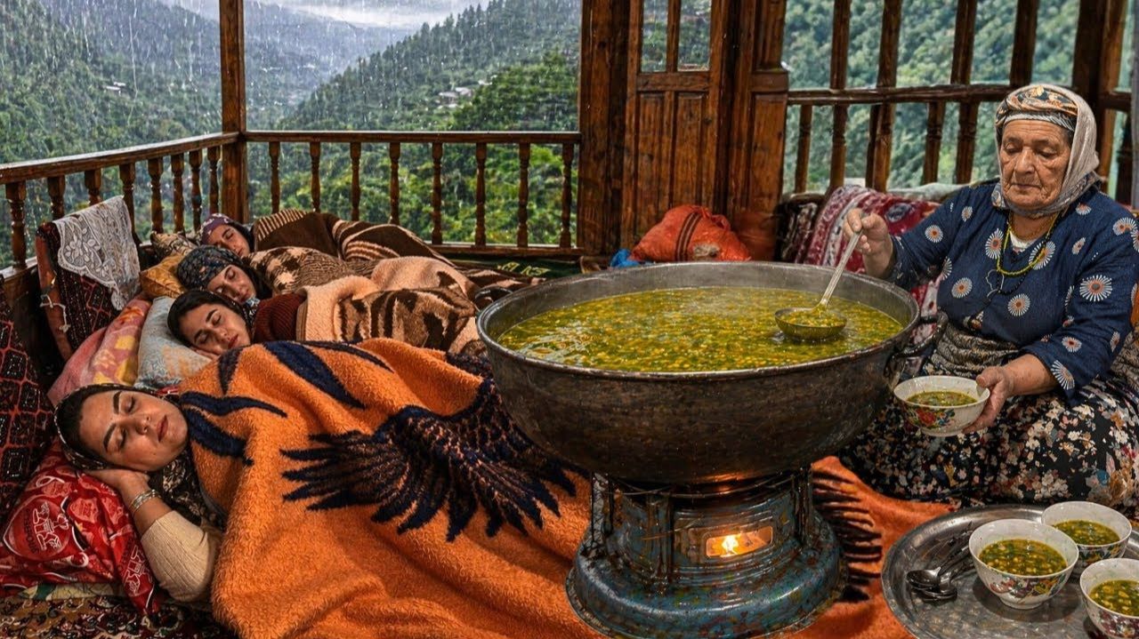 История деревенской девушки, Бабушкин суп, Дойка коров, Выпечка хлеба и Теплый семейный стол