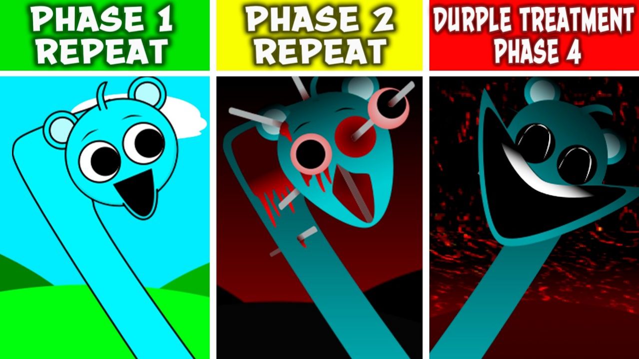 INCREDIBOX SPRUNKI: ФАЗЫ 1-2 НО ВСЕ 🔁 ПОВТОРЯЮТ ЛЕЧЕНИЕ ДУРПЛА 💜 ФАЗЫ 4! ⚗️🌀