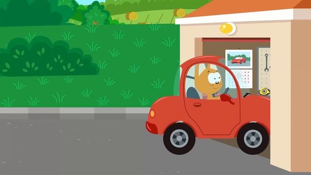 Котенок и волшебный гараж  Вагончик с вкусняшками  - Мультфильм про машинкиI