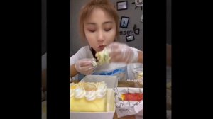 Мукбанг #пицца 🍕Клубничный #торт 🍓#торт 🎂