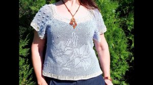 ВЯЖЕМ ФИЛЕЙНУЮ ФУТБОЛКУ "ЛИЛИЯ"// ПОДРОБНОЕ ВЯЗАНИЕ// ЧАСТЬ 2